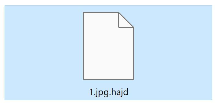 Image: HAJD Ransomware Encrypted Files