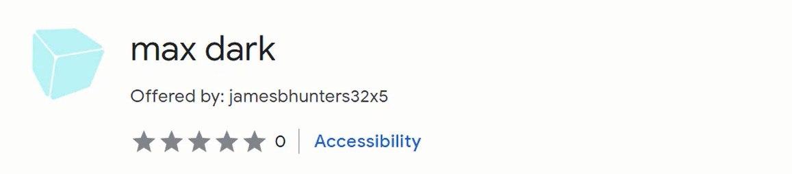 Image: Max Dark Chrome extension