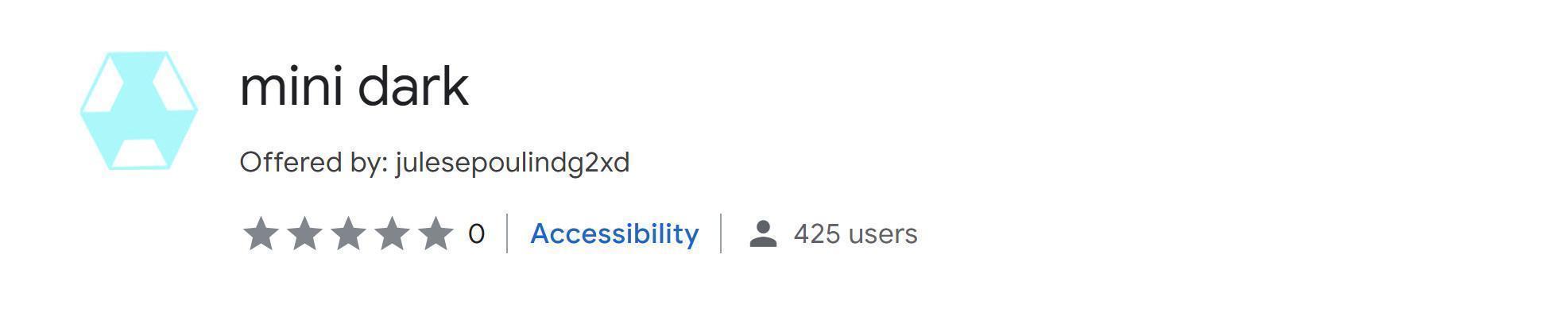 Image: Mini Dark Chrome extension