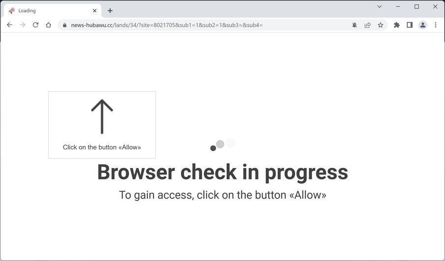 How to Remove News-hubawu.cc Pop-up Ads (Virus Removal Guide) 1 Image: Chrome browser is redirected to News-hubawu.cc