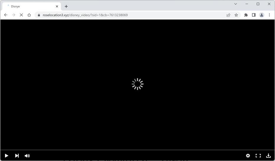 Image: Chrome browser is redirected to Roselocation3.xyz