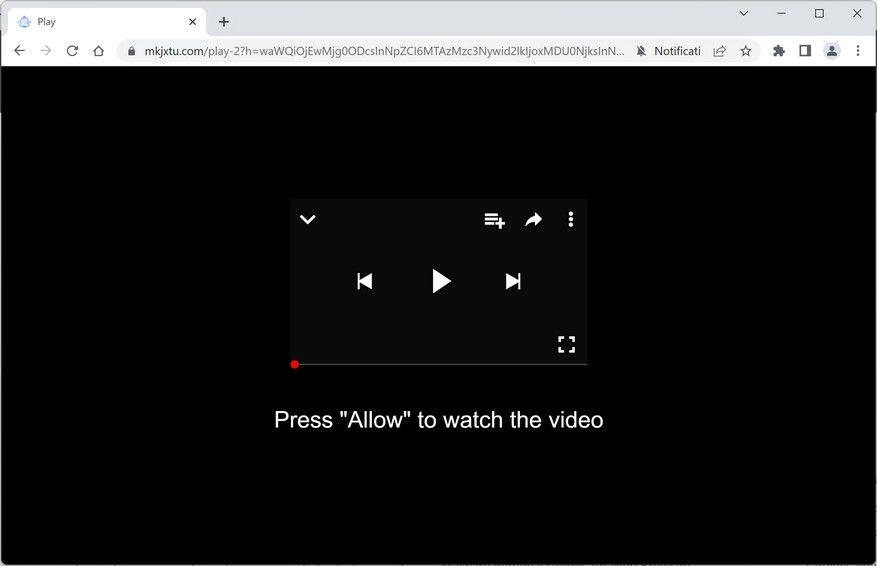 Image: Chrome browser is redirected to Mkjxtu.com