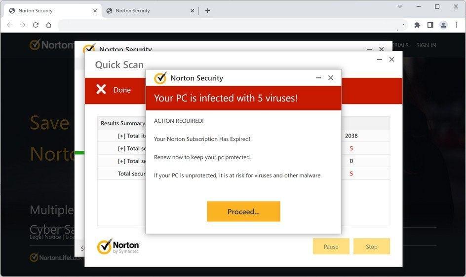 Image: Turnon-yourprotect.site browser hijacker