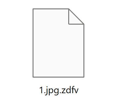 Image: ZDFV Ransomware Encrypted Files