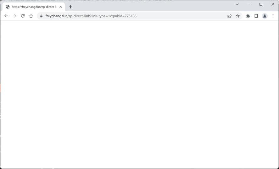 Image: Freychang.fun Chrome browser redirect