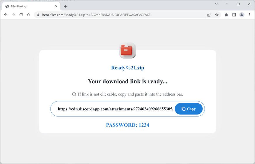 Image: Hero-files.com browser redirect