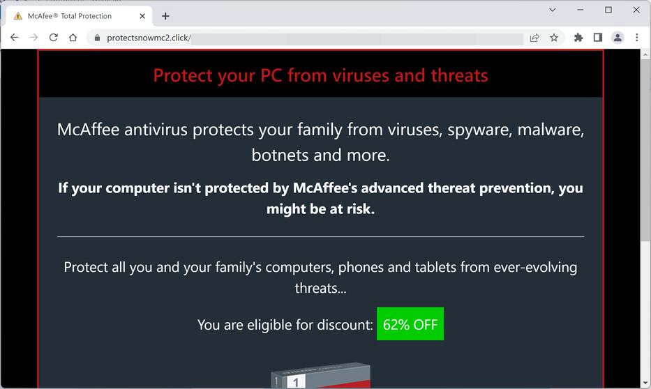 Image: Protectsnowmc2.click browser hijacker