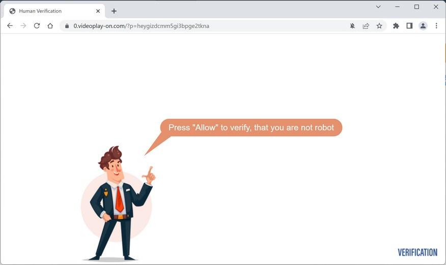 Image: Chrome browser is redirected to Videoplay-on.com