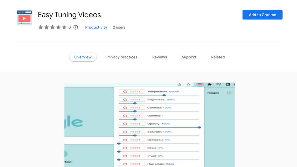 Image: Easy Tuning Videos Chrome extension