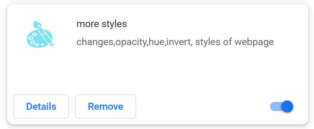 Image: More Styles Chrome extension