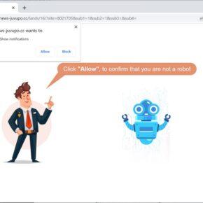 Image: Chrome browser is redirected to News-juvupo.cc