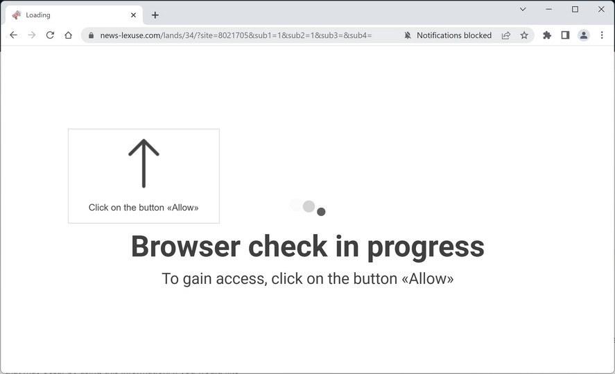 Image: Chrome browser is redirected to News-lexuse.com