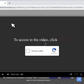 Image: Chrome browser is redirected to Theirlocksepis.xyz