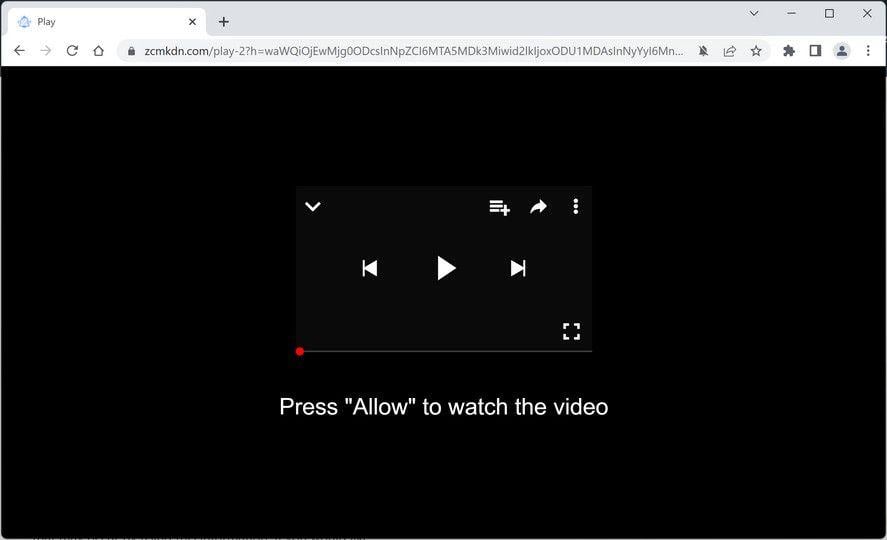 Image: Chrome browser is redirected to Zcmkdn.com