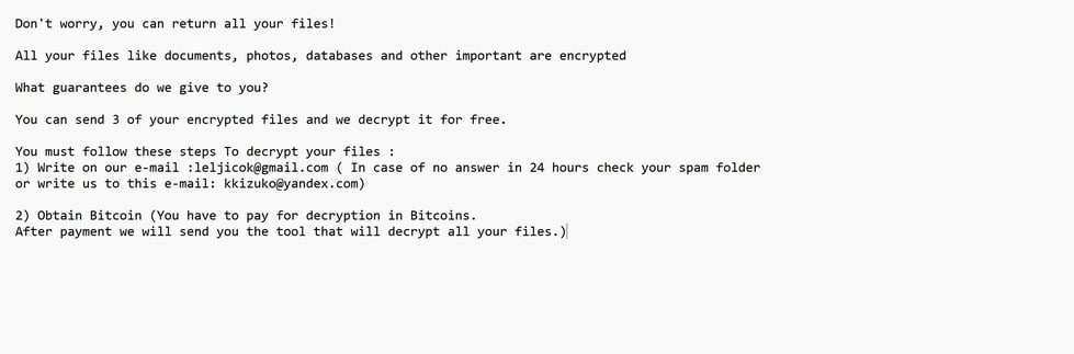 Image: Kriptor ransomware