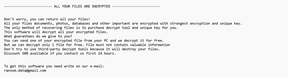 Image: Skynet ransomware