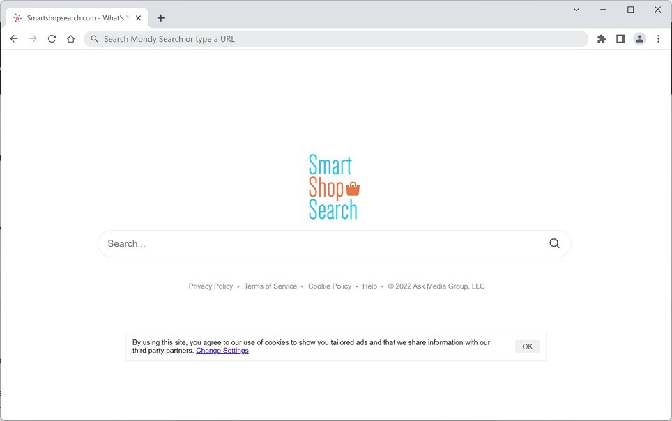  Image: Smartshopsearch.com browser redirect