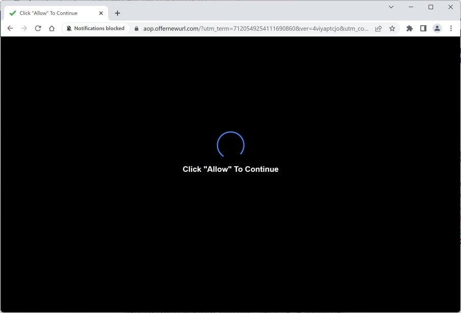 Image: Chrome browser is redirected to Offernewurl.com