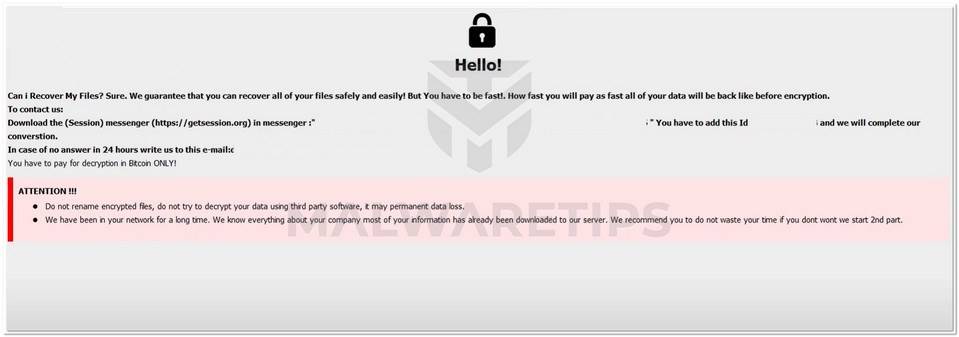 Image: [decrypt2022@msgsafe.io].FIASKO ransomware