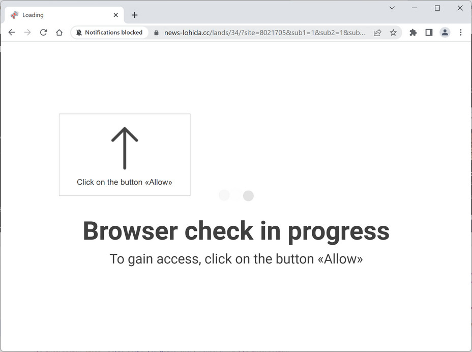 Image: Chrome browser is redirected to News-lohida.cc