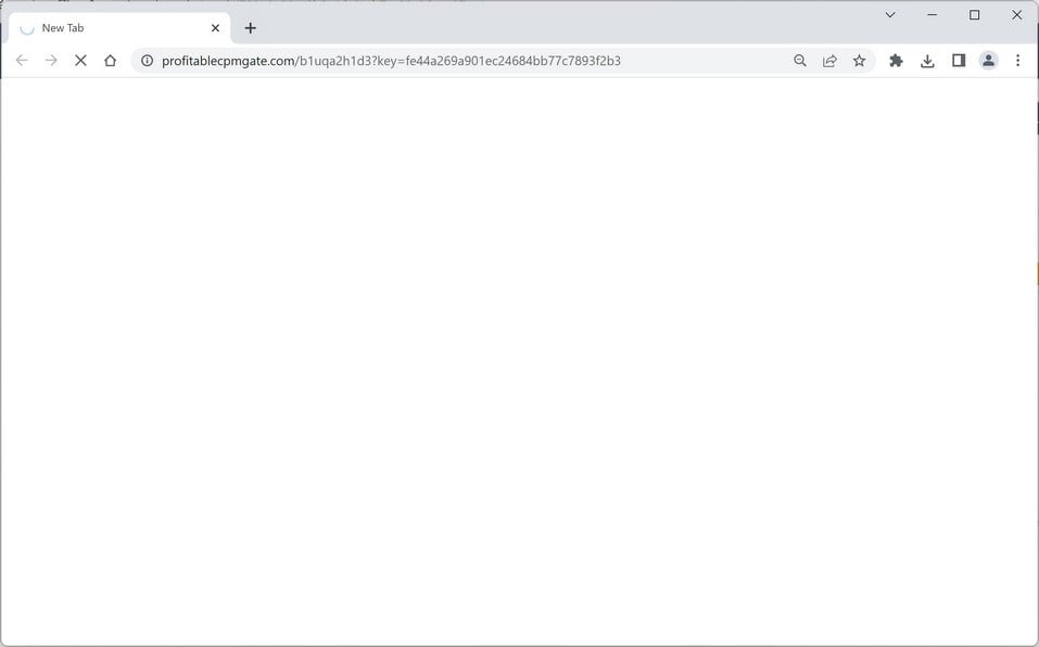 Image: Profitablecpmgate.com Chrome browser redirect