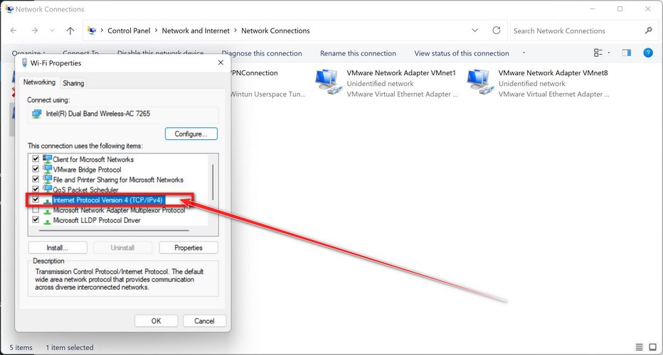 Double click Internet Protocol Version 4 (TCP/IPv4)