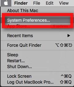 Open System Preferences