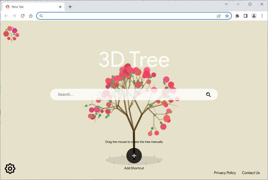 Image: 3D Tree new tab page