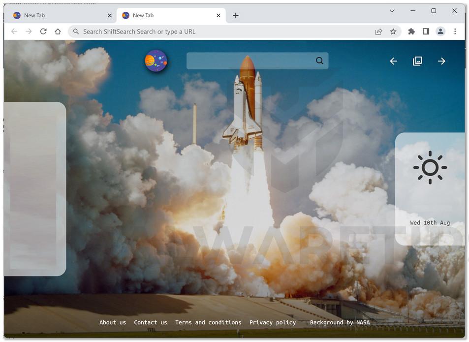 Image: Galaxy Search new tab page