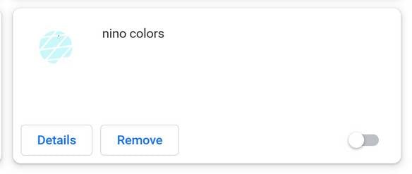 Image: Nino Colors Chrome extension