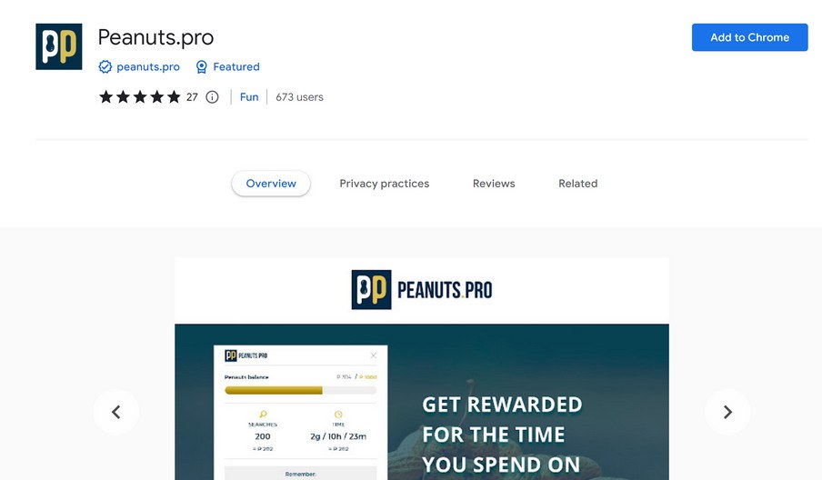 Image: Peanuts.pro Chrome extension