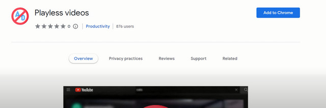 Image: Playless Videos Chrome extension
