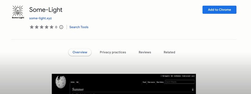 Image: Some-Light Chrome extension