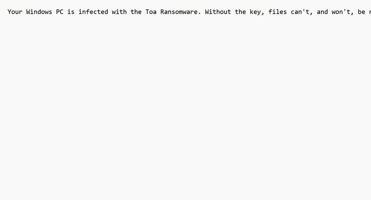 Image: Toa ransomware