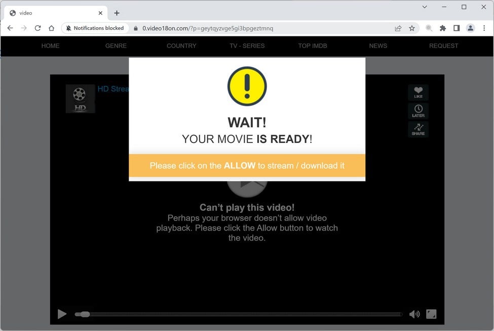 Remove Video18on.com Ads (Virus Removal Guide) 1 Image: Video18on.com Ads