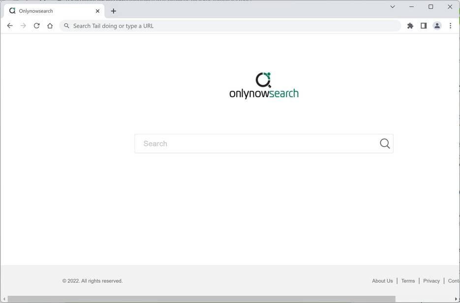 Image: OnlyNowSearch.com browser redirect