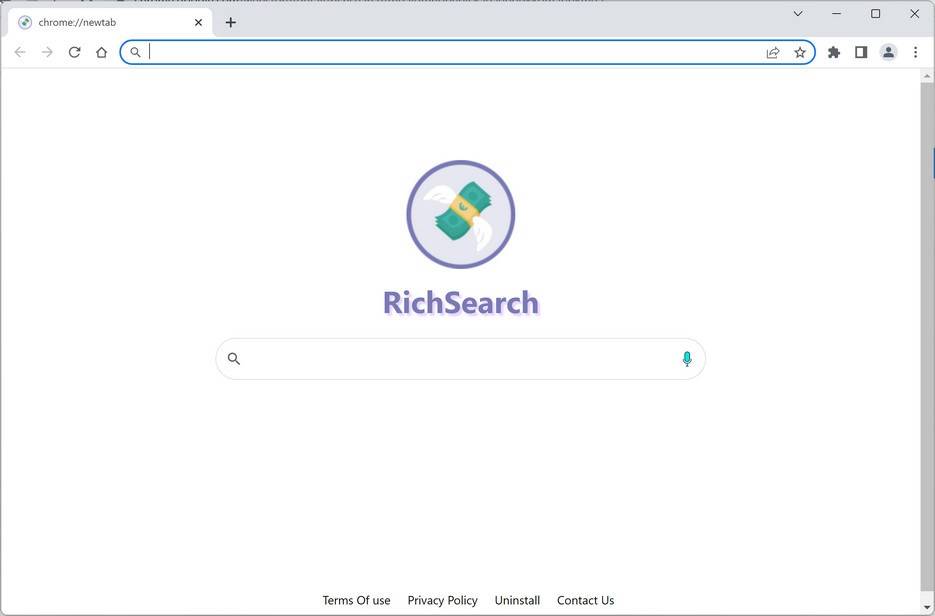  Image: Rich Search new tab page