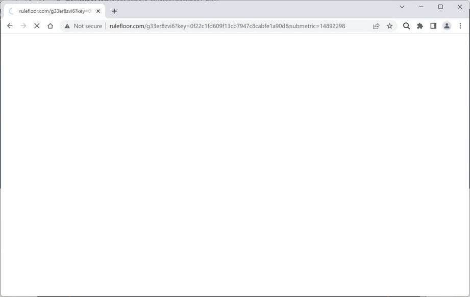 Image: Chrome browser is redirected to Rulefloor.com