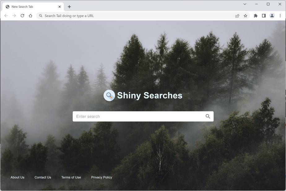 Image: Shiny Searches new tab page