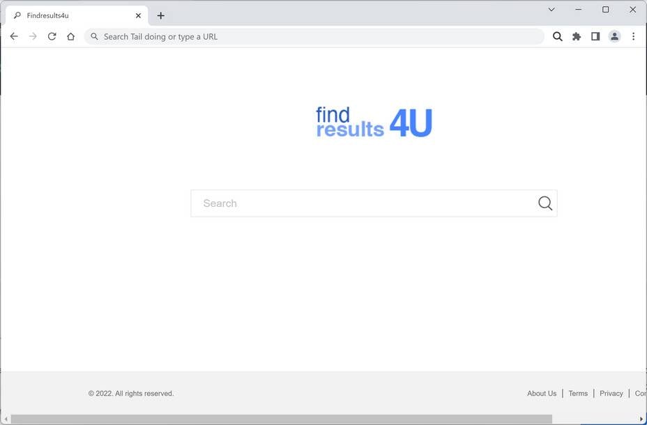 Image: Findresults4u.com browser redirect