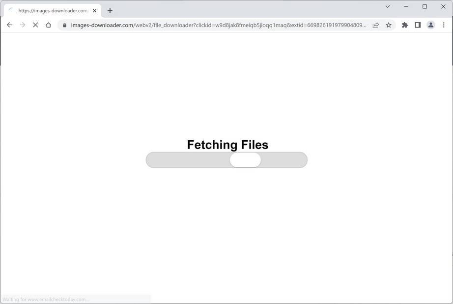 Image: Chrome browser is redirected to Images-downloader.com