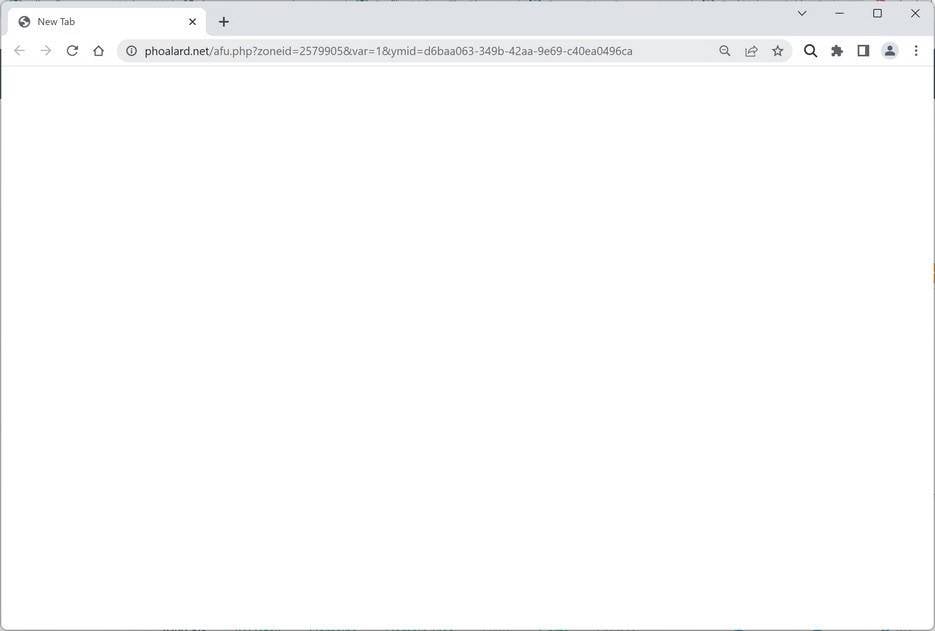 Image: Chrome browser is redirected to Phoalard.net