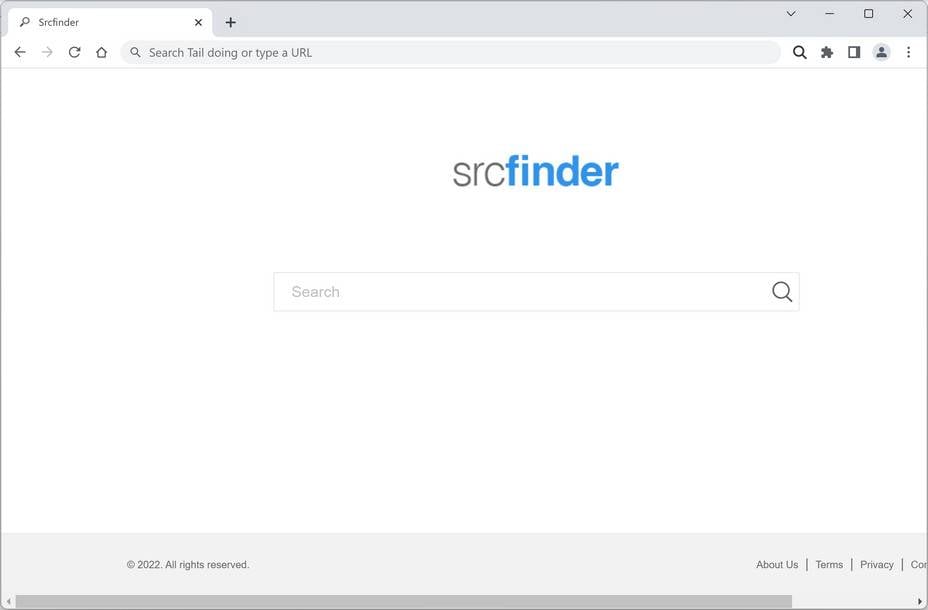 Image: Srcfinder.com browser redirect