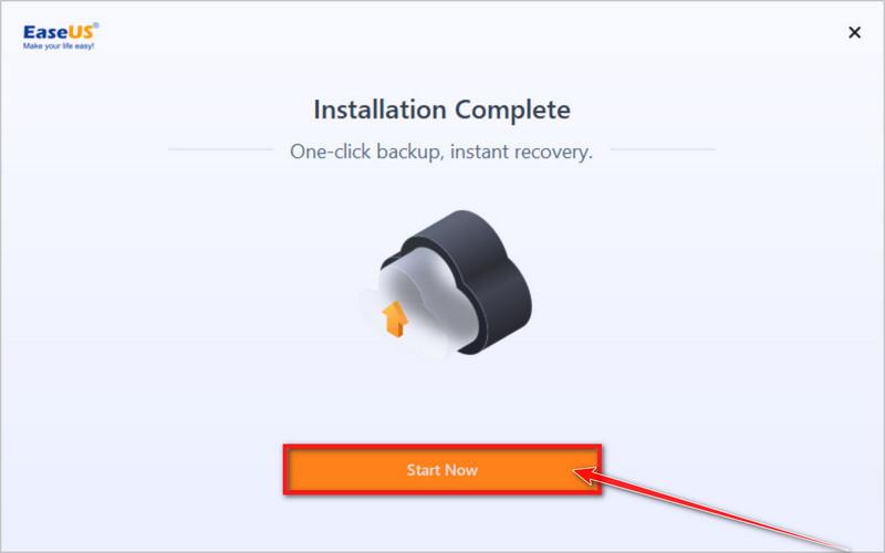 Click Start Now to start EaseUS Todo Backup