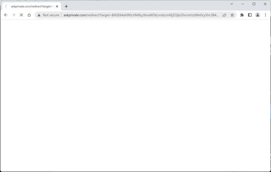 Image: Askprivate.com browser redirect