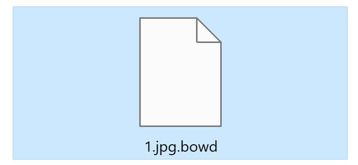 Image: Files encrypted with bowd extension