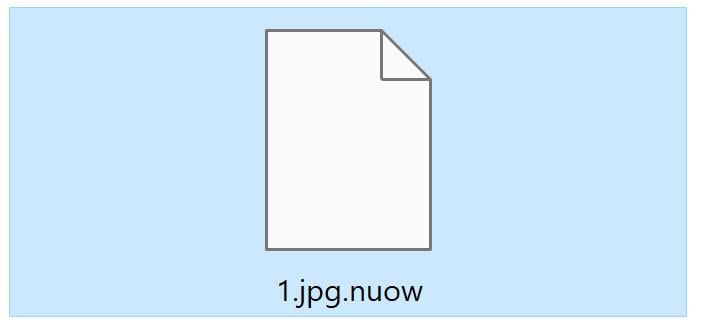 Image: File encrypted with the NUOW extension