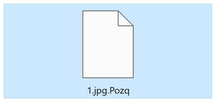 Image: File encrypted with the POZQ extension