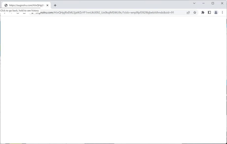 Image: Chrome browser is redirected to Augnolru.com