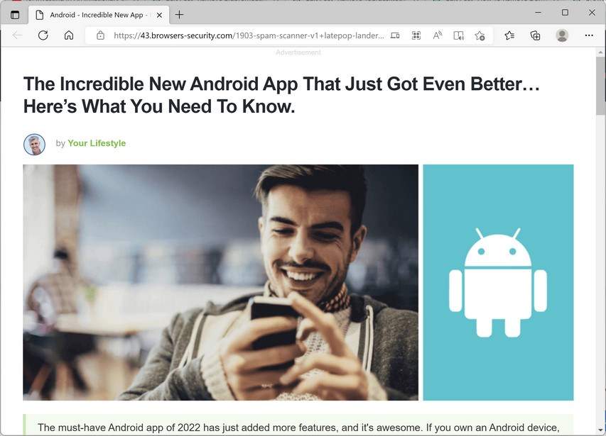 Image: Browsers-security.com browser redirect